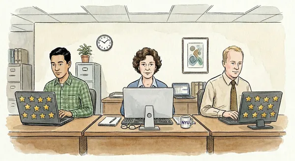 Women tech layoffs AI, woman at a computer representing the double disadvantage of disproportionate layoffs and biased AI-usage retention metrics